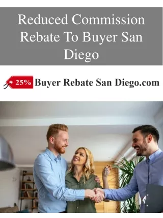 Reduced Commission Rebate To Buyer San Diego