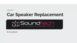 Car Speaker Replacement by Soundtech