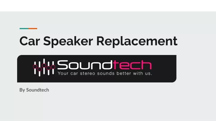 car speaker replacement