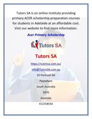 tutors sa is an online institute providing