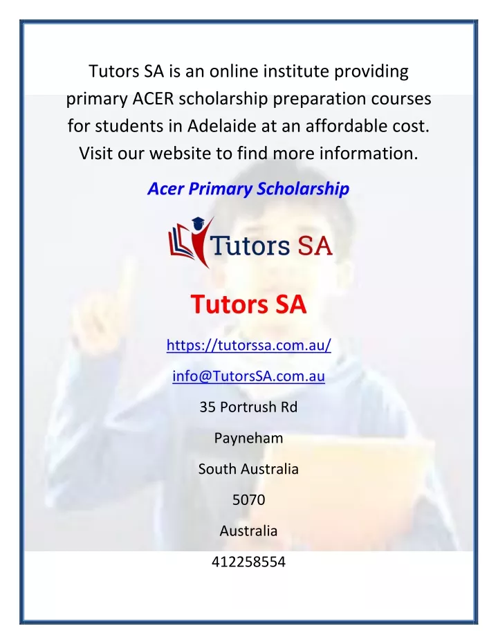 tutors sa is an online institute providing