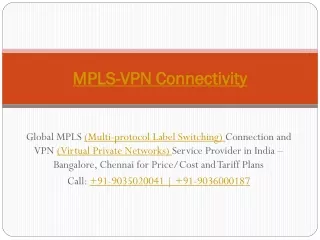 mpls vpn connectivity