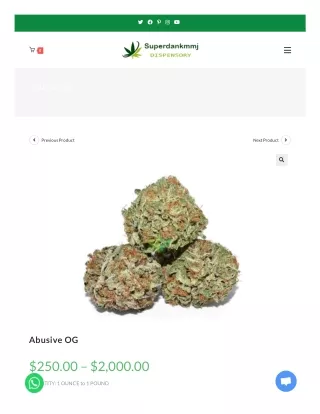 Buy Abusive OG Indica Strains - Superdankmmjdispensory