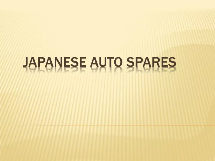 japanese auto spares