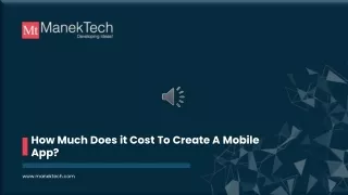 How Much Does it Cost To Create A Mobile App