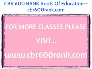 CBR 600 RANK Roots Of Education--cbr600rank.com