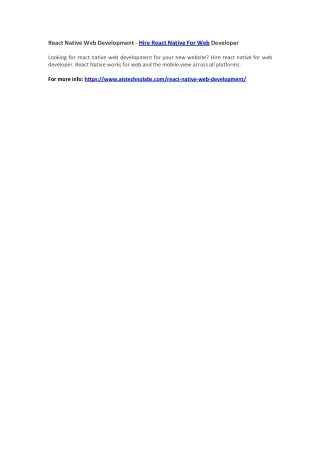 react native web development hire react native