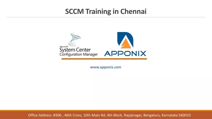 sccm training in chennai