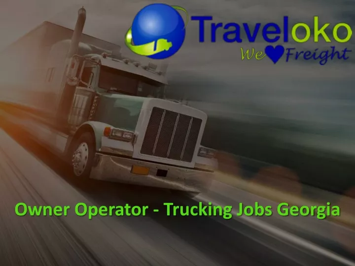owner operator trucking jobs georgia