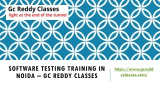 software testing training in noida gc reddy classes