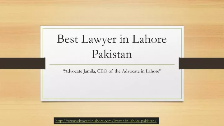 best lawyer in lahore pakistan