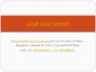 local loop service