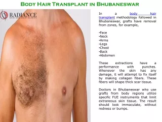 body hair transplant in bhubaneswar