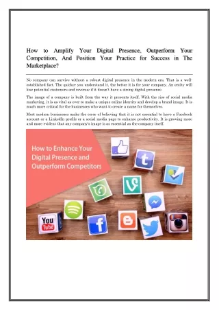 how to amplify your digital presence outperform