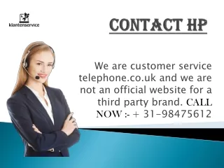 Contact HP Nederland