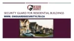 Security Guard for Residential Buildings - slide 1
