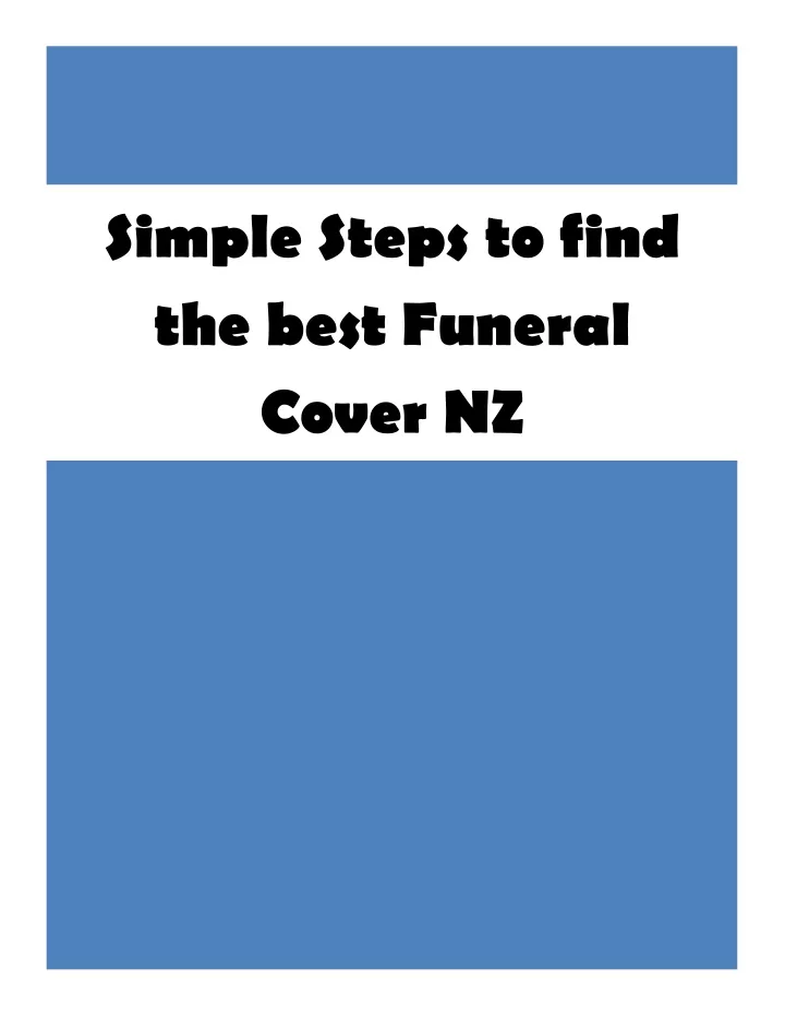 simple steps to find the best funeral cover nz