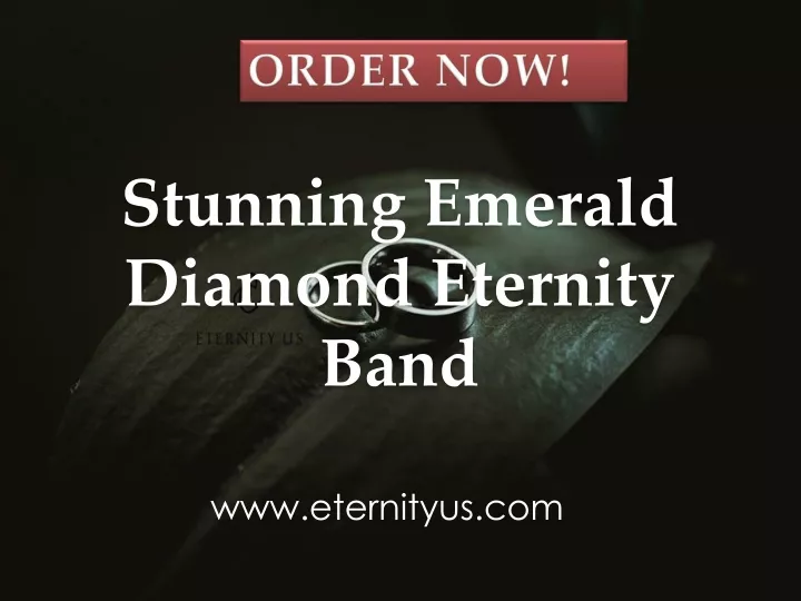 stunning emerald diamond eternity band