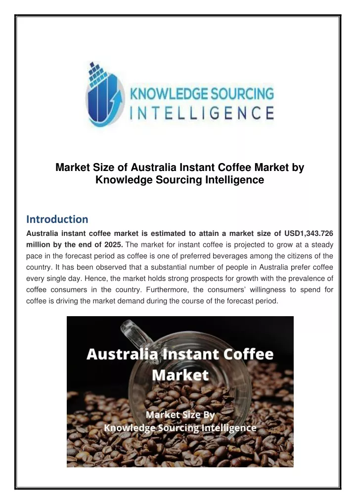 market size of australia instant coffee market