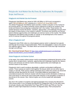polyglycolic acid market size by form