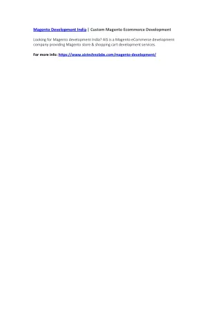 magento development india custom magento