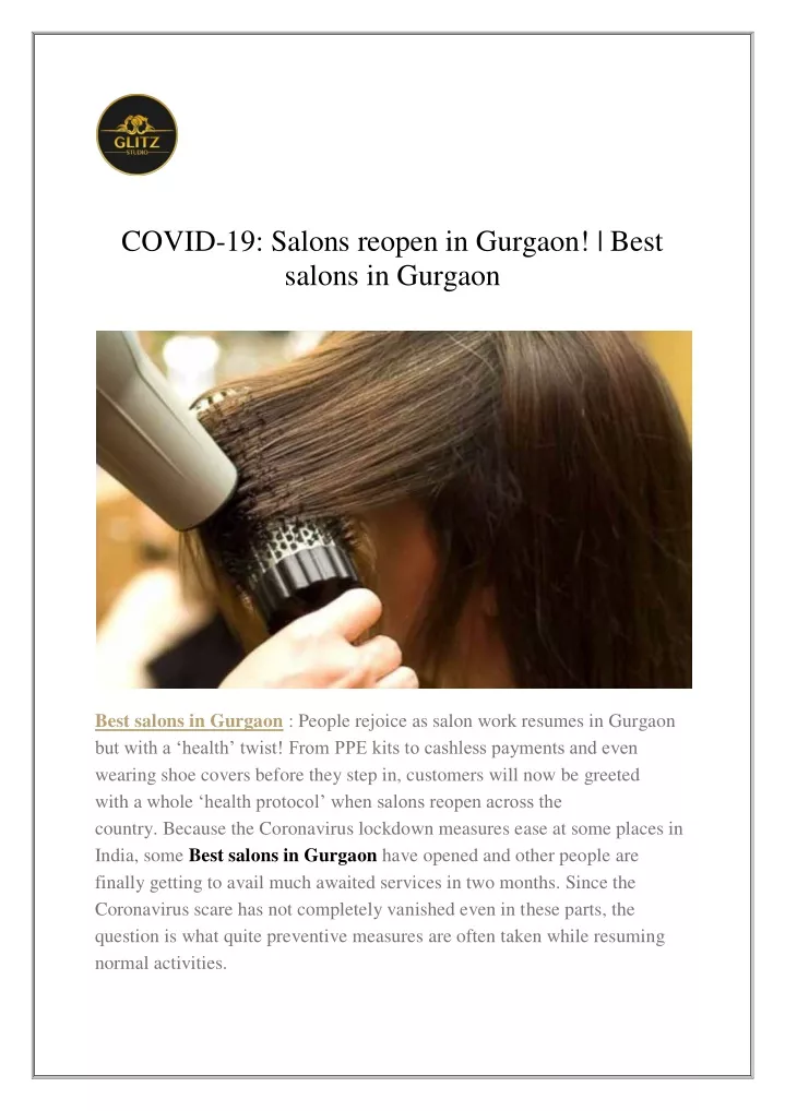 covid 19 salons reopen in gurgaon best salons