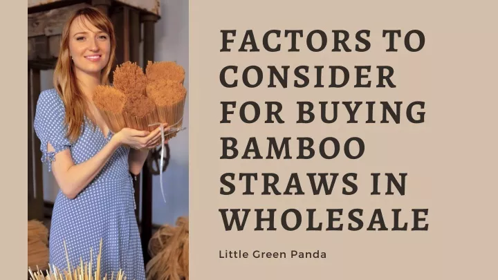 factors to consider for buying bamboo straws