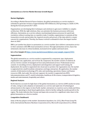 automation as a service market revenue growth