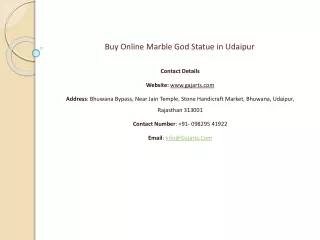 Buy Online Marble God Statue in Udaipur