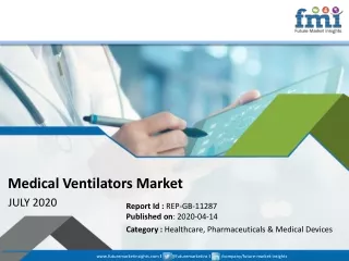 FMI Revises Medical Ventilators Market Forecast, as COVID-19 Pandemic Continues to Expand Quickly