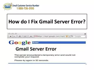 how do i fix gmail server error