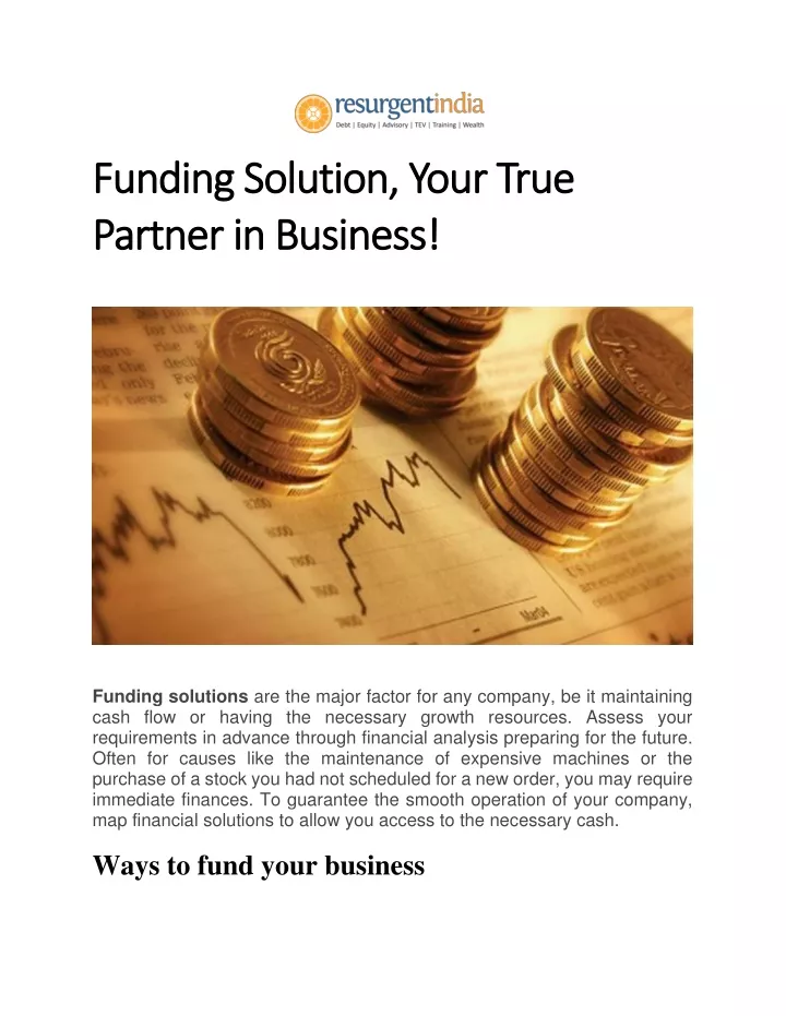 funding solution your true funding solution your