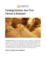Funding Solution, Your True Partner in Business! - slide 1