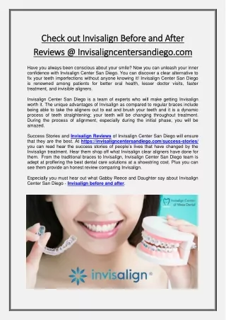 check out invisalign before and after check