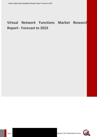 Virtual Network Functions Market Research Report - Forecast to 2023