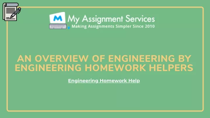 an overview of engineering by engineering