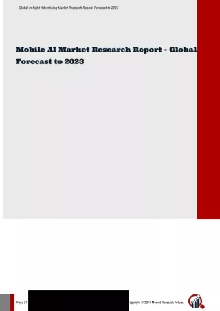 Mobile AI Market Research Report - Global Forecast to 2023