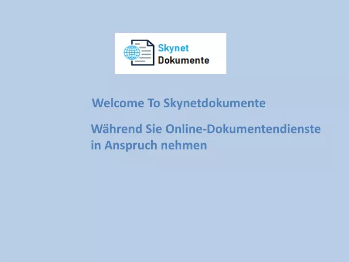 welcome to skynetdokumente