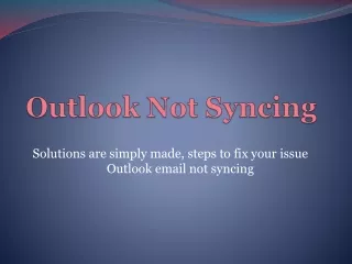 outlook not syncing