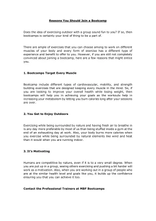 reasons you should join a bootcamp