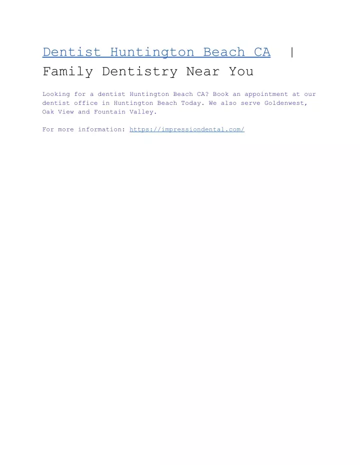 dentist huntington beach ca family dentistry near