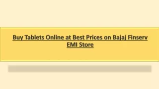 Buy Tablets Online at Best Prices on Bajaj Finserv EMI Store