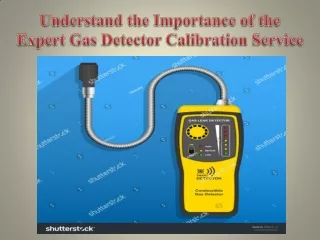 Understand the Importance of the Expert Gas Detector Calibration Service