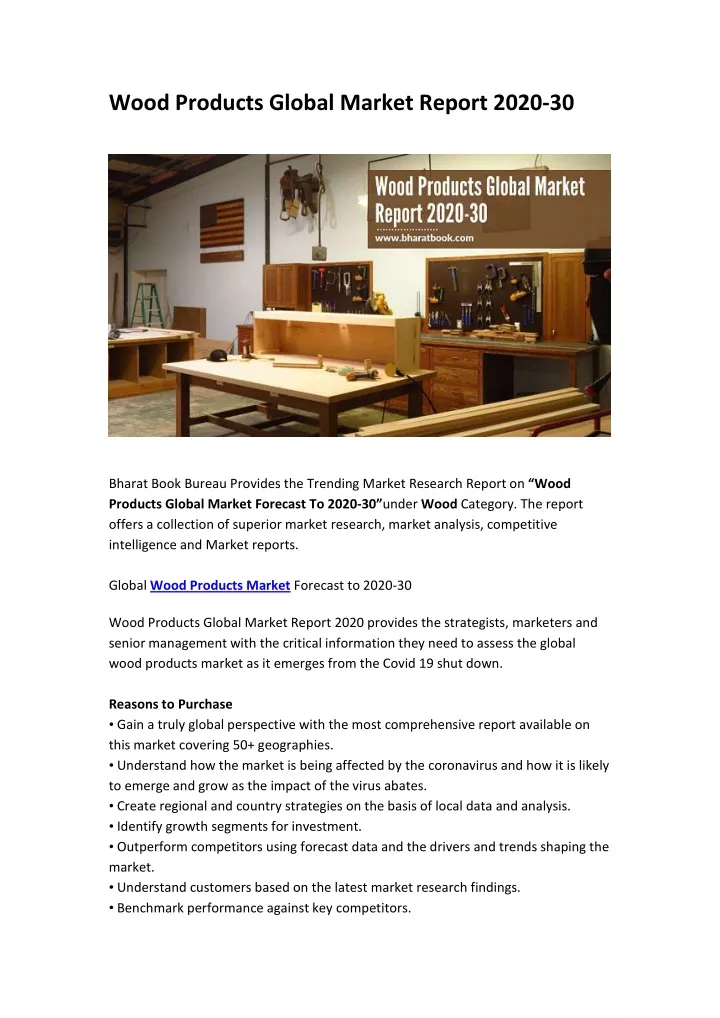 wood products global market report 2020 30