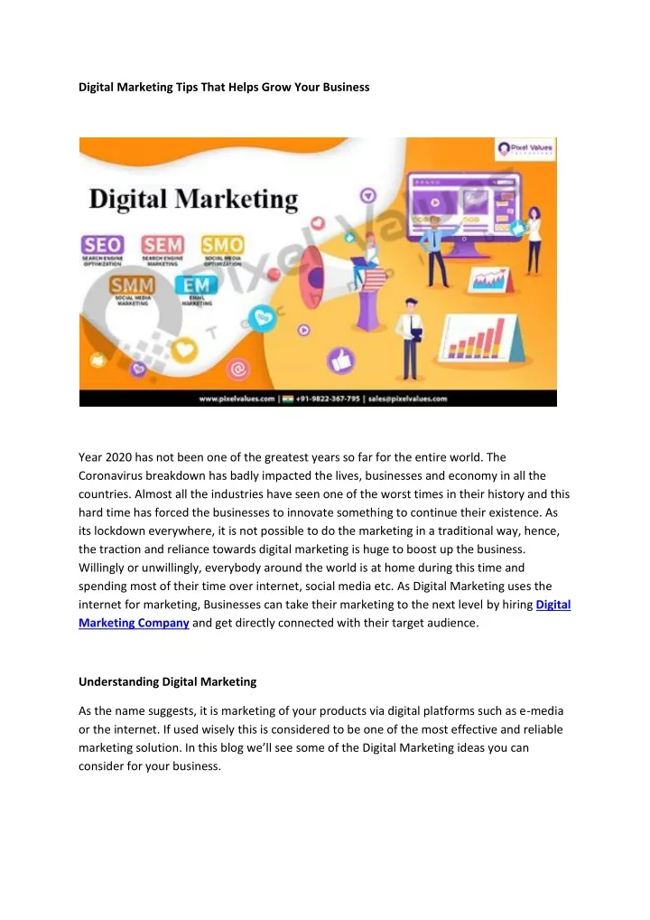 digital marketing tips that helps grow your