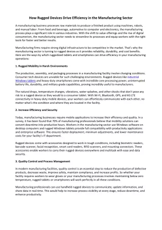how rugged devices drive efficiency