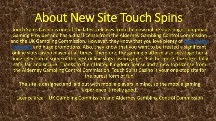 about new site touch spins