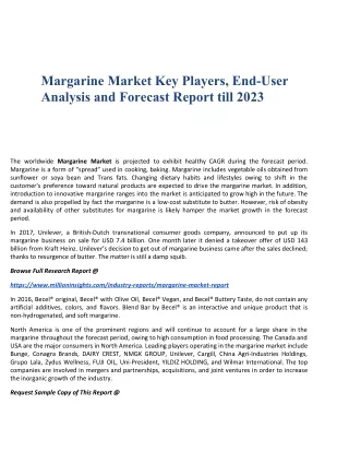 margarine market key players end user analysis