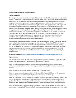 data governance market research report