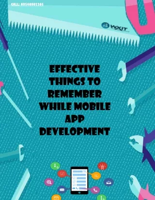 Effective Things to Remember While Mobile App Development